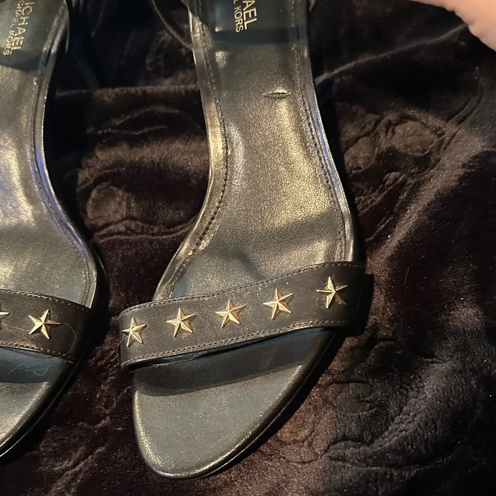 Michael Kors Simone Black Star-Embellished Heels size 8 - Picture 4 of 6